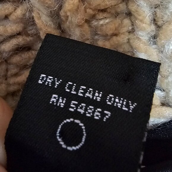 Express Turtleneck Sweater Tan Wool Blend Preppy Boho Casual Marled M - Picture 8 of 9